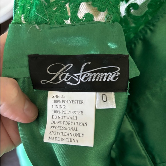 La Femme size 0 strapless gown worn once - Picture 9 of 9